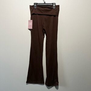 HOMEBODY CLUB- NWT Brown Flare Leggings Size S